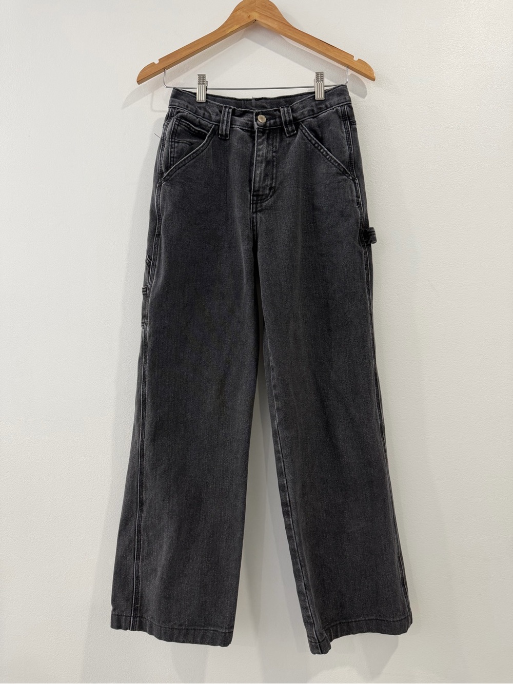 J. Galt Black Carpenter Cargo Jeans Size Small